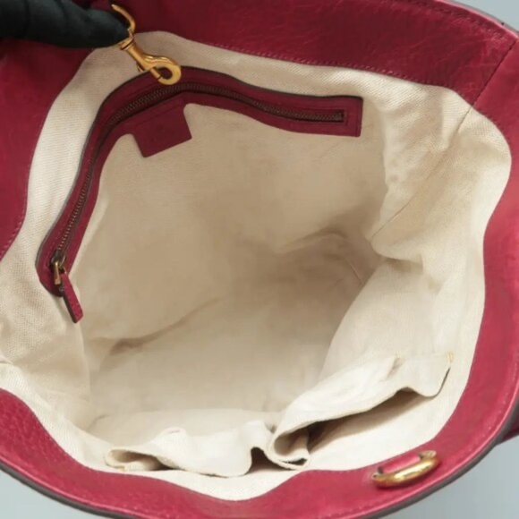 100% Authentic GUCCI GG Brown Cloth Tote 588-060224 - Picture 10 of 12